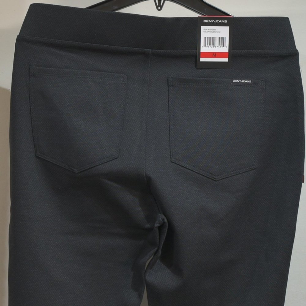 DKNY Jeans Womens Pul-On Ponte Pants Grey Diamond - Picture 5 of 5